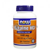 Betaine HCL - 648 mg. / 120 Caps.