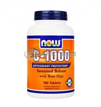 Vitamin C-1000 /Sustained Release with Rose Hips/ - 100 Tabs.