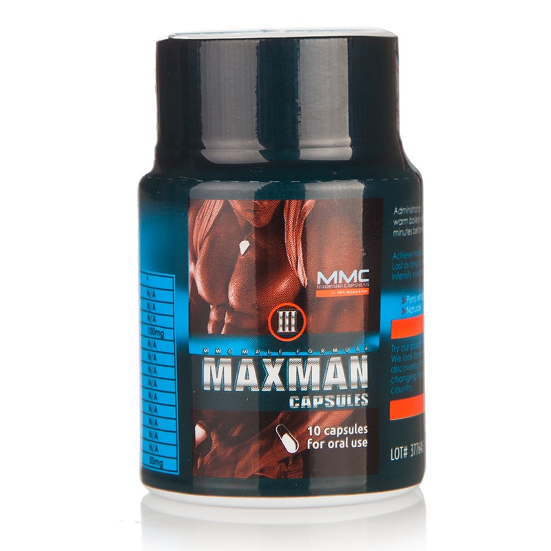 Max Man III / Макс Мен 3 – 10 капс. + подарък Kamagra Oral Jelly – 7 пакета