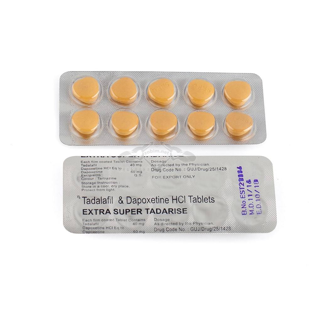 Super Tadarise (Tadalafil 20 mg. + Dapoxetine 60 mg.) – 10 табл. х 80 мг.