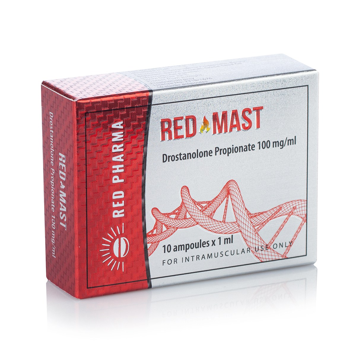 RED MAST 100 (Drostanolone Propionate) – 10 амп. х 100 мг.