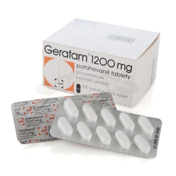 Geratam (пирацетам) – 10 табл. х 1200 мг.
