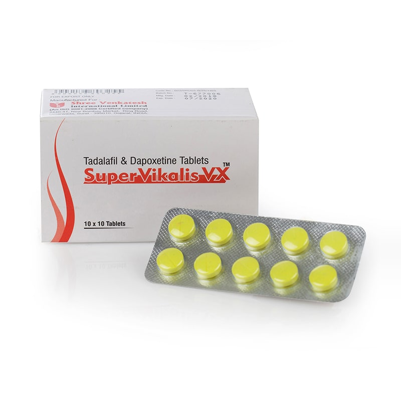 Super Vikalis VX (циалис и дапоксетин) – 10 табл. x 80 мг.