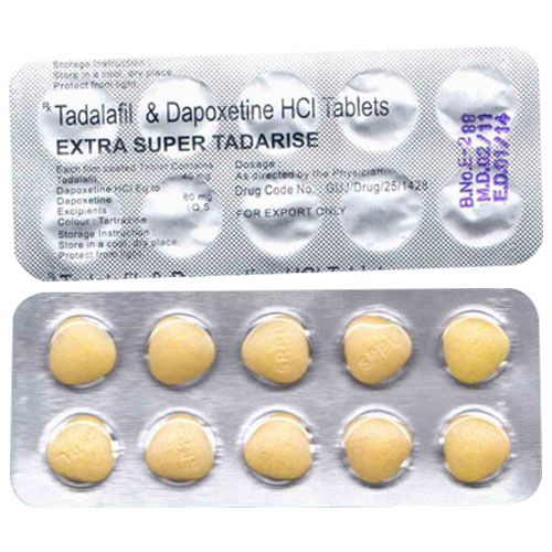 Циалис и Дапоксетин – Extra Super Tadarise (Тадалафил 40 мг. + Дапоксетин 60 мг.) – 10 табл. x 100 мг.