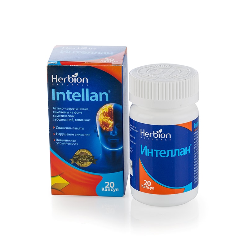 Intellan® (Билков ноотропик) – 20 капсули