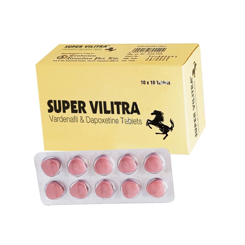 Super Vilitra (Vardenafil 20 mg. + Dapoxetine 60 mg.) – 10 табл. х 80 мг.