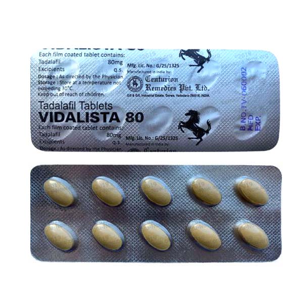 Vidalista 80 (Tadalafil) – 10 табл. х 80 мг.