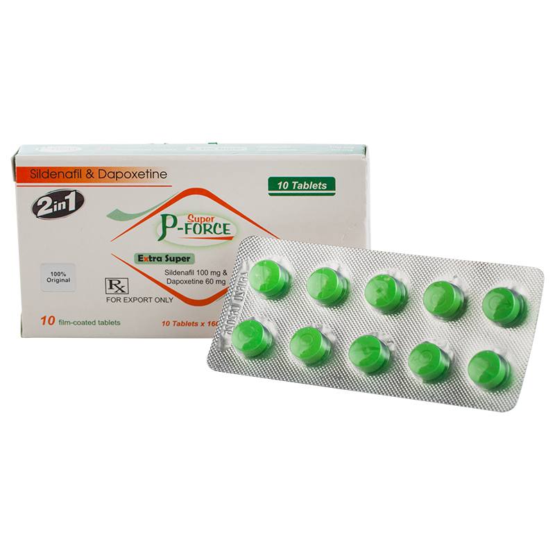 Super P-Force (Sildenafil Citrate 100 мг. + Dapoxetine 60 мг.) – 10 табл.