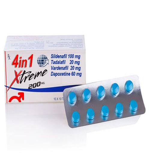 XTreme 200 4 in 1 (Силденафил + Тадалафил + Варденафил + Дапоксетин) – 10 табл. х 200 мг.