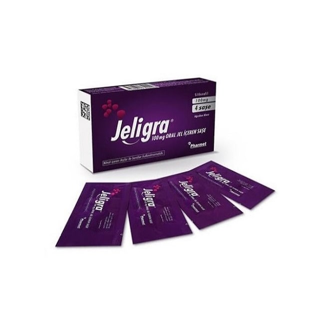 Jeligra Sildenafil 100 мг. гел (Оригинален турски аптечен продукт) – 4 гелчета